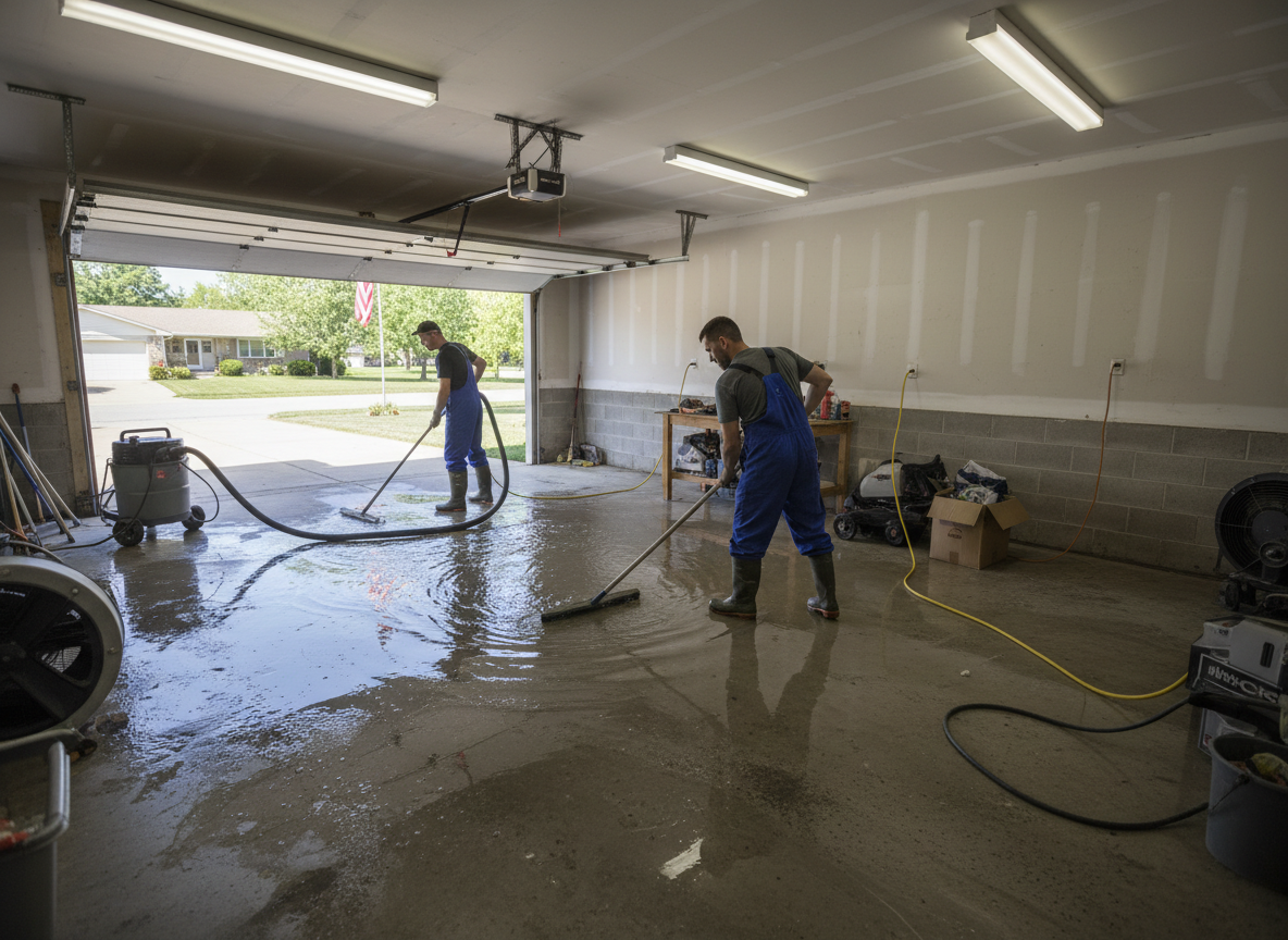 How to Remove Standing Water from a Peoria Garage Floor