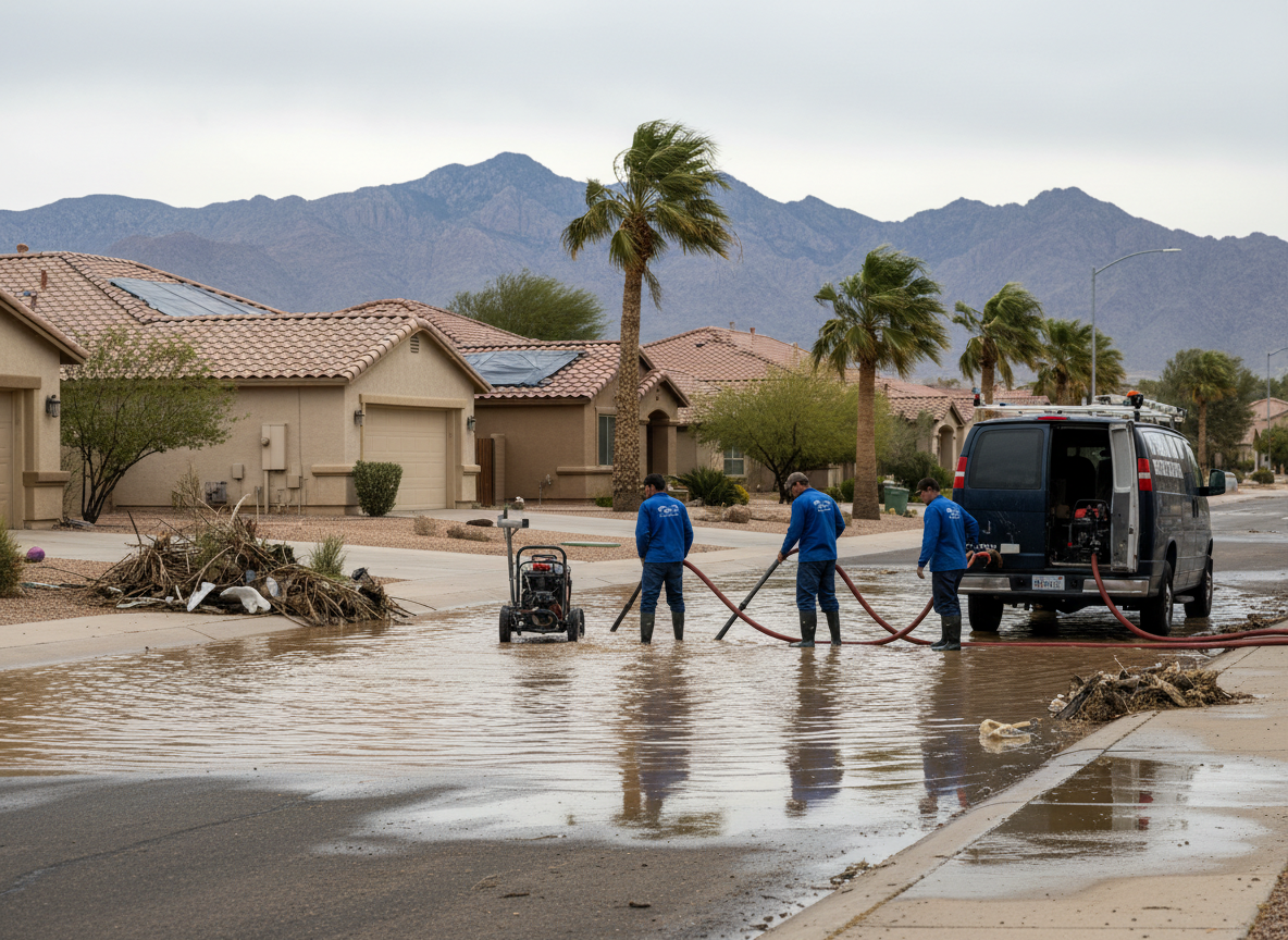 Water Extraction After Monsoon Storms in Peoria Arizona