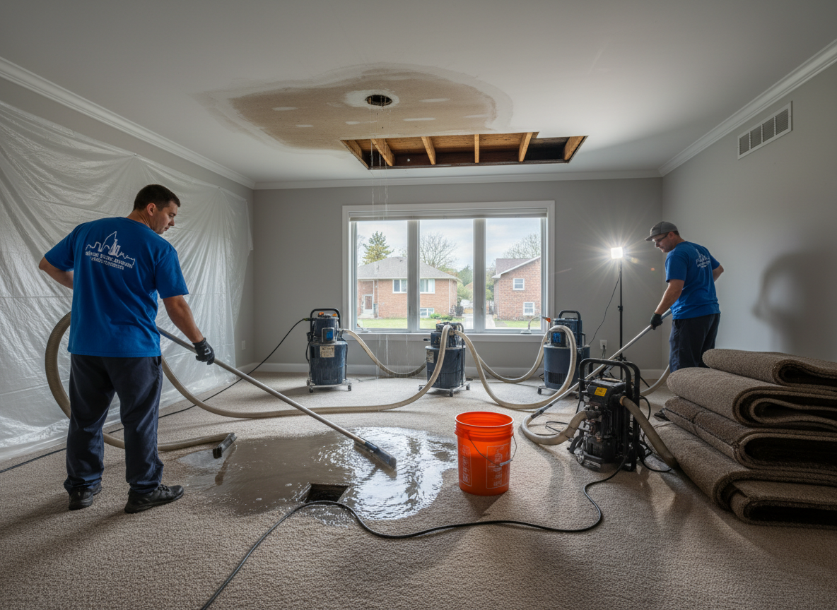 Water Extraction Steps After a Roof Leak in Peoria