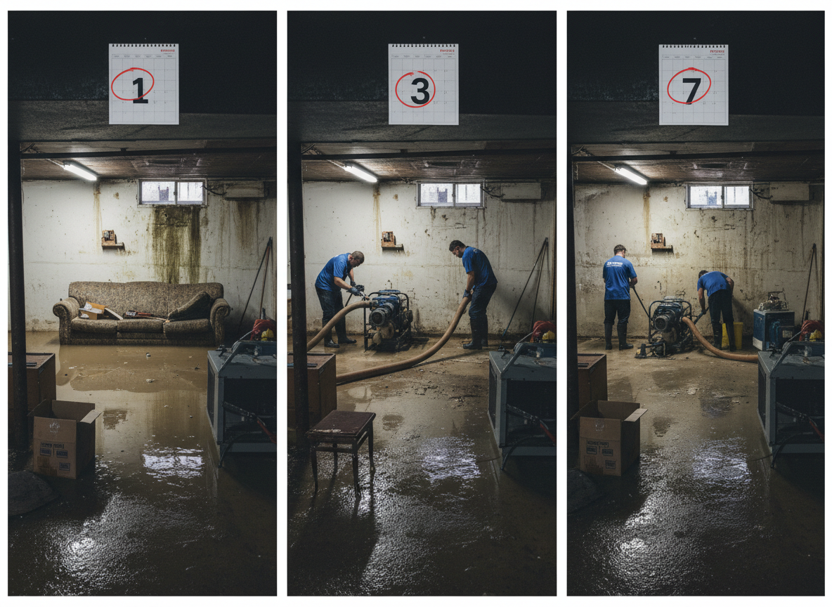 Water Removal Timeline for Peoria Flooded Basements